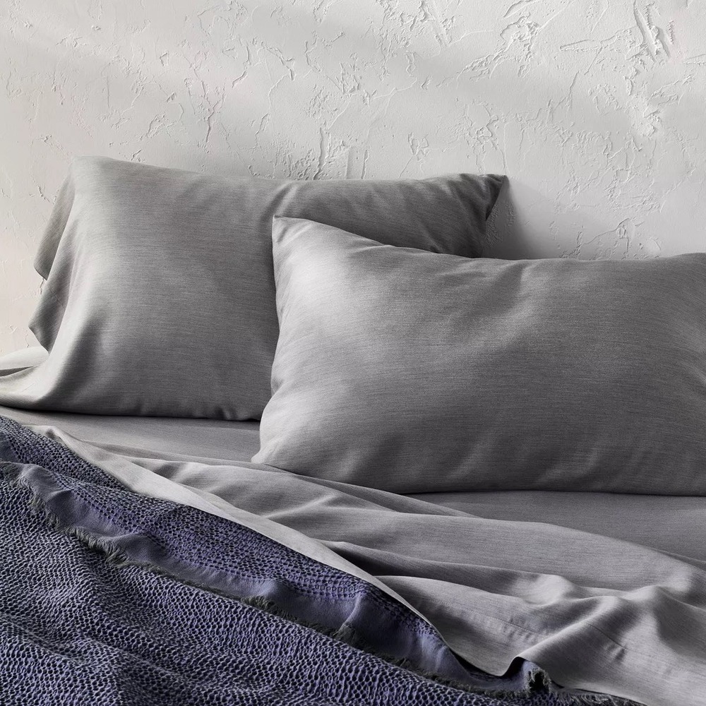 King 400 Thread Count Rayon from Bamboo Pillowcases Dark Gray - Casaluna™
